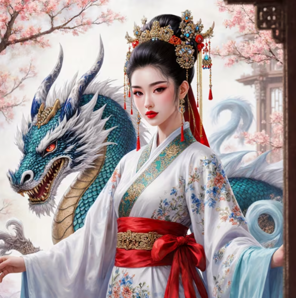 Diamond Painting Chinesische Mythologie mit Drache